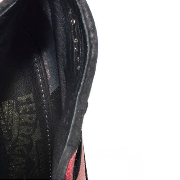 Salvatore Ferragamo Size 6.5 Pink Striped Velour Boots - Picture 5 of 5